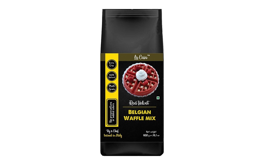 La Casa Red Velvet Belgian Waffle Mix    Pack  400 grams